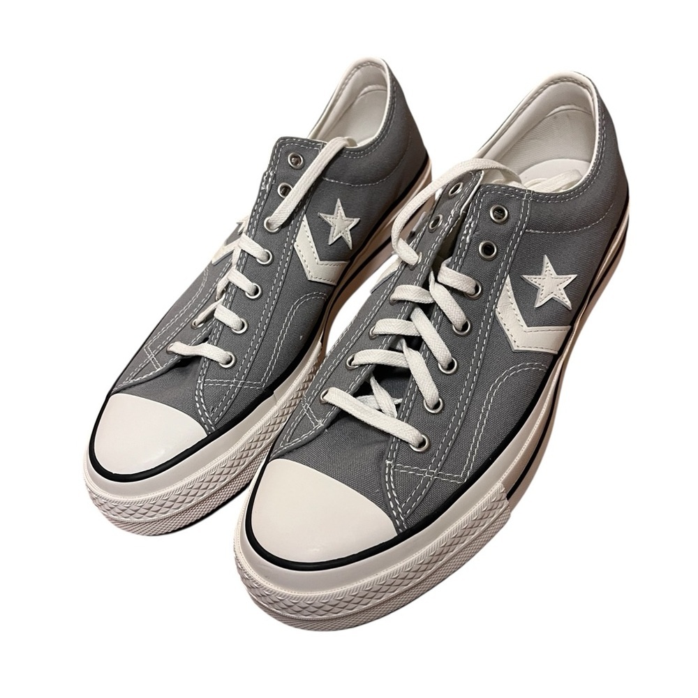 Converse Star Player Ox Gray White Low Top NIB — 12
